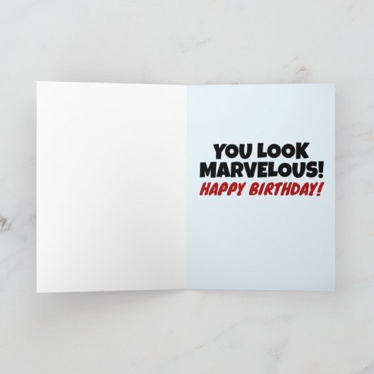 女性の無料あなたを見て素晴らしい誕生日 カード (内部)