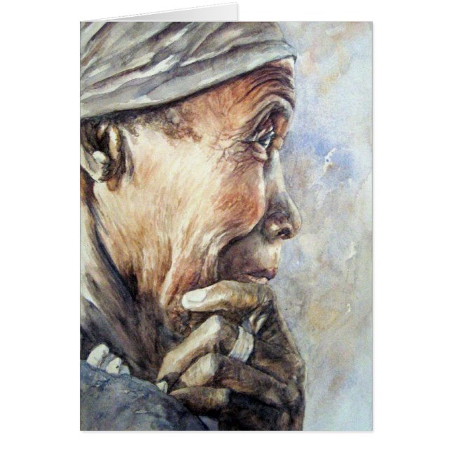 女性の熟視 (正面)