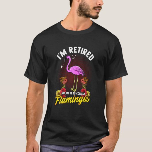 女性の熱帯フラミンゴの退職 Tシャツ (正面)