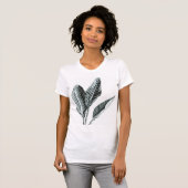 女性の熱帯葉のTシャツ Tシャツ (正面フル)