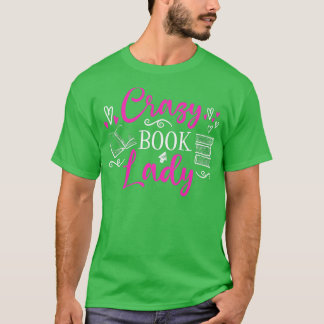 女性の熱狂するブックレディ Tシャツ