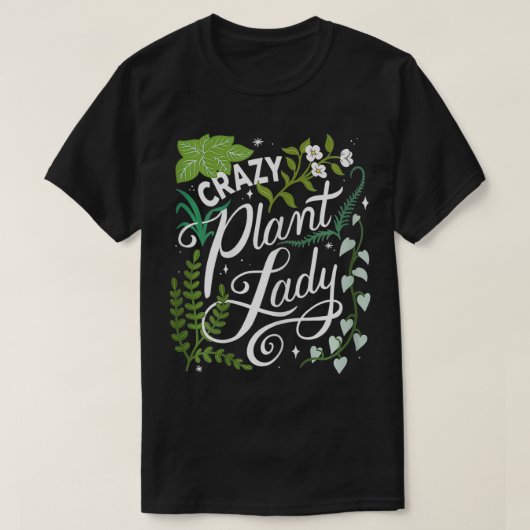 女性の熱狂する植物レディープラントマプラントラバーギフト Tシャツ (デザイン正面)