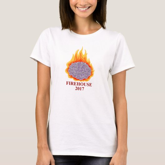 女性の燃え立つ頭脳AMFirehouse Flowy Tシャツ (正面)