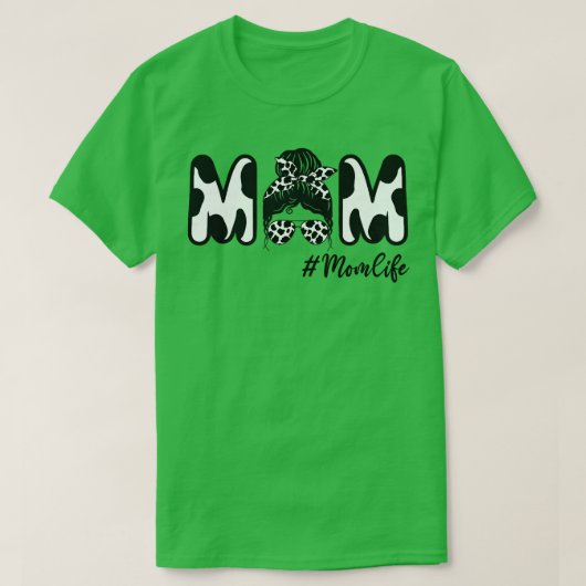 女性の牛の母の生活の汚いおもしろいBunママ牛の農場 Tシャツ (デザイン正面)