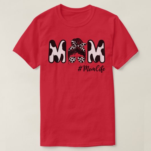 女性の牛の母の生活の汚いおもしろいBunママ牛の農場 Tシャツ (デザイン正面)