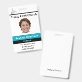 女性の牧師カスタム バッジ (正面＆裏面)