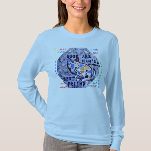 女性の犬の友人のTシャツ Tシャツ (正面)