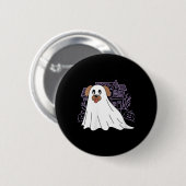 女性の犬の幽霊 かわいい犬の幽霊コスプレ 面白い 缶バッジ (正面&裏面)