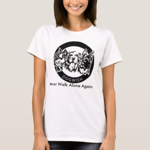女性の犬の願いのTシャツ Tシャツ