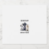 女性の犬は私を幸せにする人間は私の頭を傷つける スパークリングワインラベル (シングルラベル)