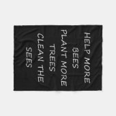 女性の環境保護救済-  The フリースブランケット (正面(横))