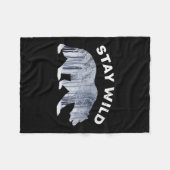 女性の環境保護気候 フリースブランケット (正面(横))