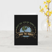 女性の環境保護 – 気候変動 カード (黄色い花)