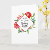 女性の生まれ年齢誕生日ギフトの追加バラ カード (黄色い花)