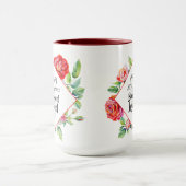 女性の生まれ年齢誕生日ギフトの追加バラ マグカップ (中央)