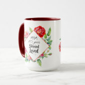 女性の生まれ年齢誕生日ギフトの追加バラ マグカップ (正面左)