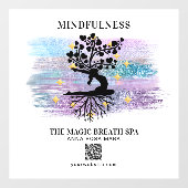 **女性の生活のツリーヨガ瞑想霊気 ウィンドウサイン (シート)