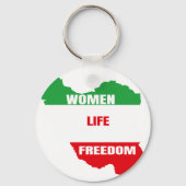 女性の生活の自由がイランの女性をサポート キーホルダー (正面)