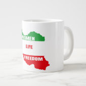 女性の生活の自由がイランの女性をサポート ジャンボコーヒーマグカップ (正面右)