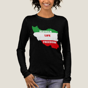 女性の生活の自由がイランの女性をサポート トライブレンドTシャツ