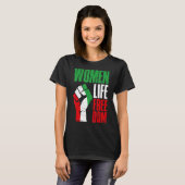 女性の生活の自由ヴィンテージイラン動揺してフリー Tシャツ (正面フル)