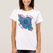 女性の生活の自由 |ペルシャのミナカリレッド Tシャツ (正面)
