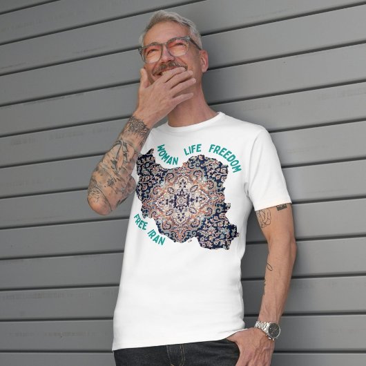 女性の生活の自由 |ペルシャ絨毯の緑 Tシャツ