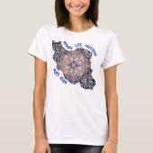 女性の生活の自由 |ペルシャ絨毯ブルー Tシャツ (正面)