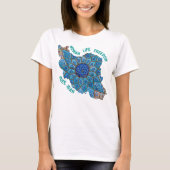 女性の生活の自由 | Persian Minakari Green Tシャツ (正面)