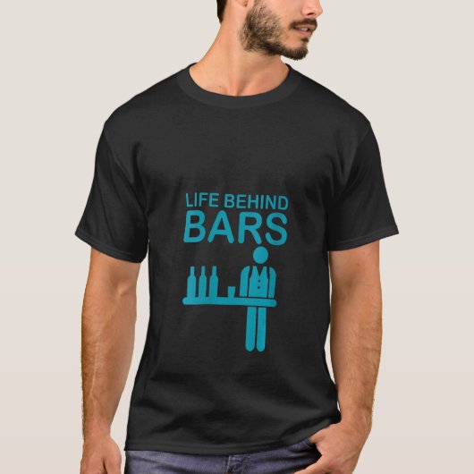 女性の生活バーバーテンダーおもしろいバーテンディング Tシャツ (正面)