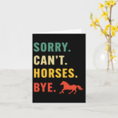 女性の申し訳ない馬バイウマおもしろいーズHorseck カード (黄色い花)