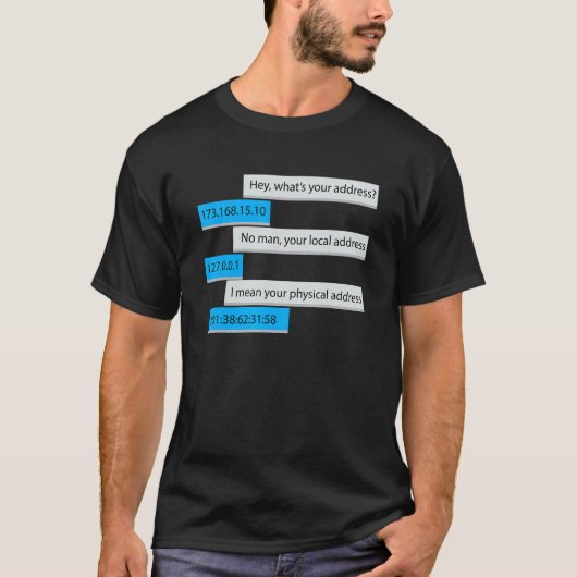 女性の男性のためのネットワークのwhatsアドレス tシャツ (正面)