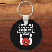 女性の男性または子供のためのおもしろいボーリング キーホルダー (正面)