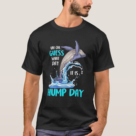 女性の男性アパレル動物humday whale 1 tシャツ (正面)