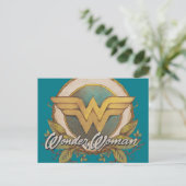 女性の疑問に思葉のスケッチロゴ ポストカード (スタンド正面)