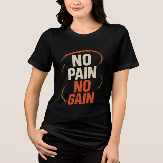 女性の痛みなしTシャツ トライブレンドTシャツ (正面)