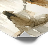 女性の癒し – デジタル水色イエス ポスター (角)