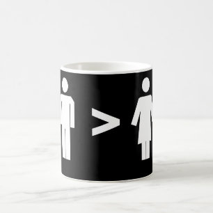 女性の白いマグより素晴らしい人 コーヒーマグカップ