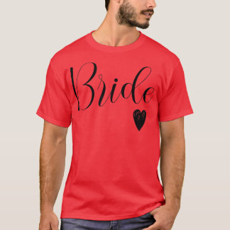 女性の白い花嫁 婚約者 結婚式 ブライダル バチェロレッテ Tシャツ