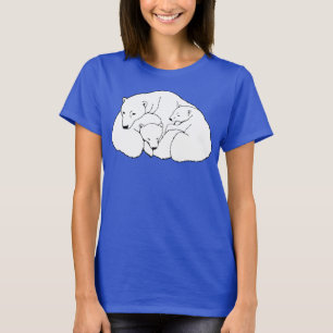 女性の白くまのワイシャツくまの芸術のTシャツのJerseys Tシャツ