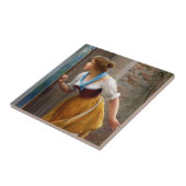 女性の盗聴(Eugene de Blaas) タイル (側面)