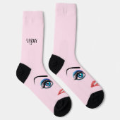 女性の目と唇 ソックス (右)