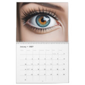 女性の目 カレンダー (1月 2027)