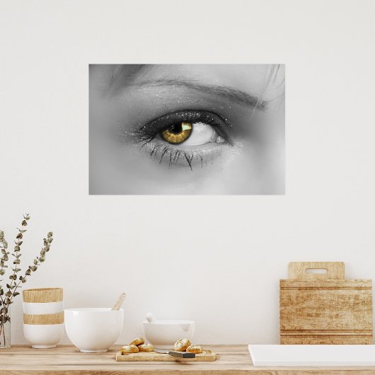 女性の目 ポスター (キッチン)