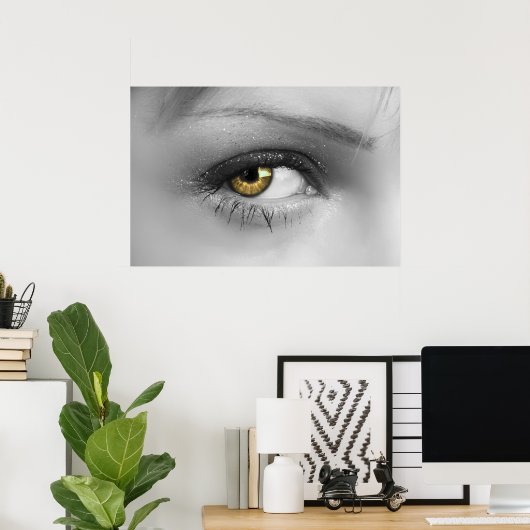 女性の目 ポスター (ホームオフィス)