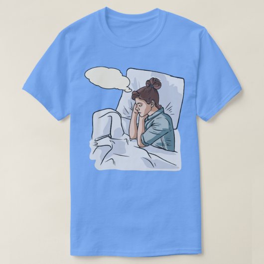 女性の眠る夢のバブル夢の夢の眠り Tシャツ (デザイン正面)