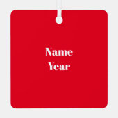 女性の眼科医とアイチャートオーナメント メタルオーナメント (裏面)