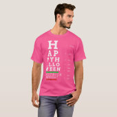 女性の眼科医のハロウィーンの目図 – 検眼法 Tシャツ (正面フル)