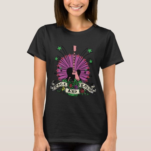 女性の石nロール tシャツ (正面)