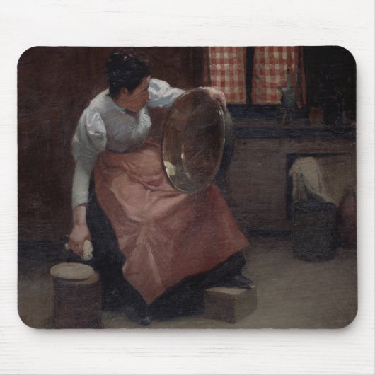 女性の磨くこと マウスパッド (正面)